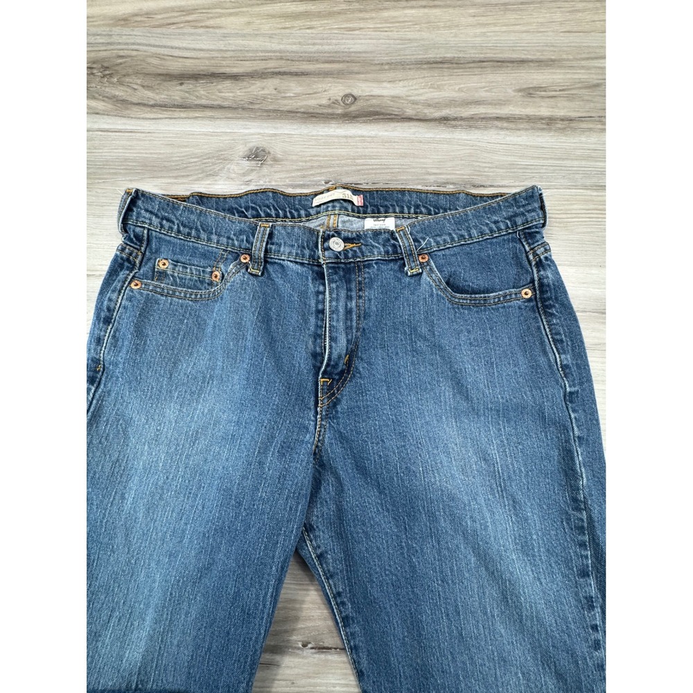 Levis 515 Bootcut Jeans WMNS 14L Blue Medium Wash Mid Rise Stretch Denim 14 Long - Picture 2 of 15